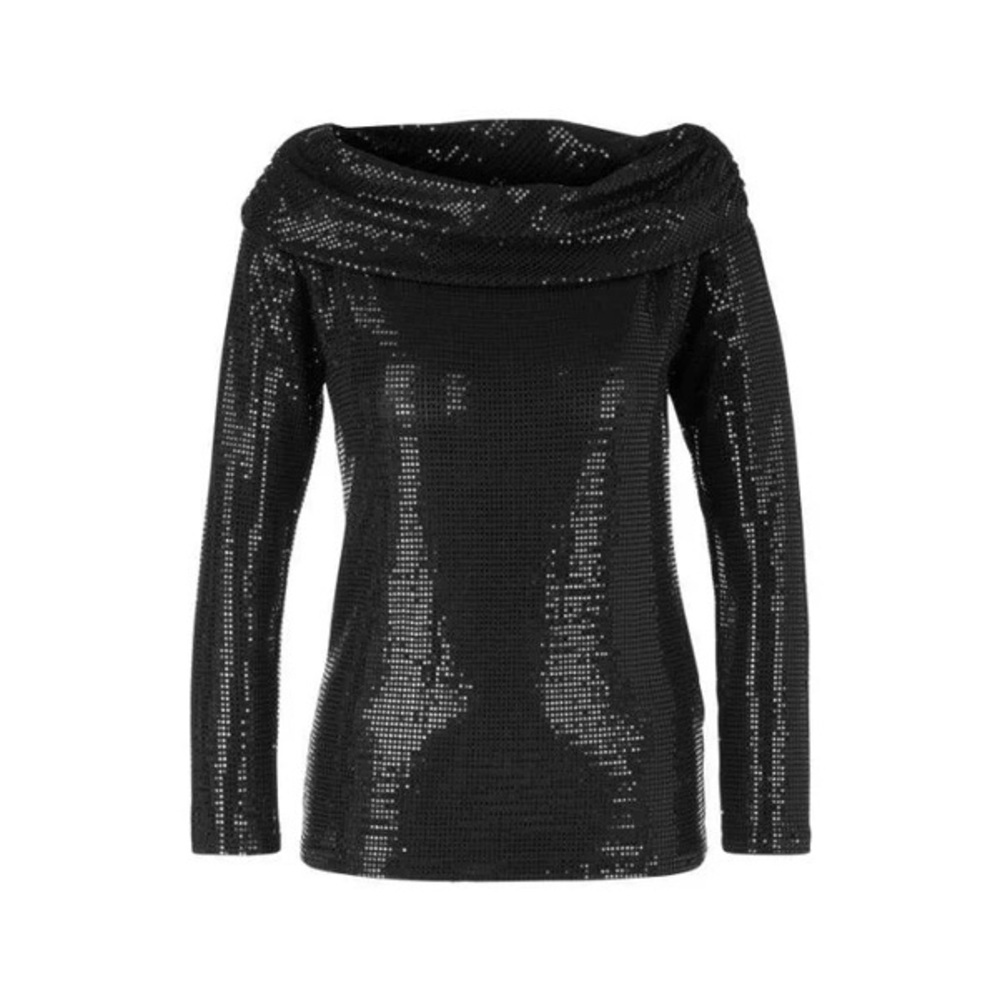 Marc Cain Black Sequin Blouse